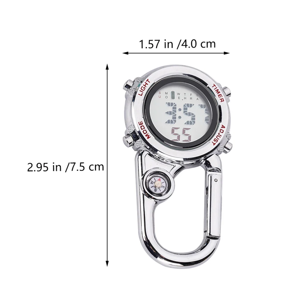 Reloj multifunción con mosquetón para hombre y mujer, cronógrafo Digital deportivo, portátil, con Clip, a la moda, ideal para regalo