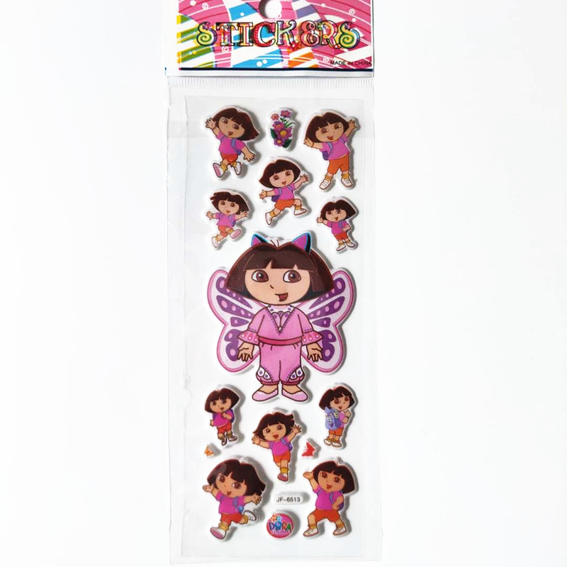 6 Tờ Nóng 3D Dora The Khám Phá Xe Ô Tô Hoạt Hình DIY Dán Cho Trẻ Em Đồ Chơi Giáo Dục Sinh Nhật Tặng Sổ Tay Thẻ Decors
