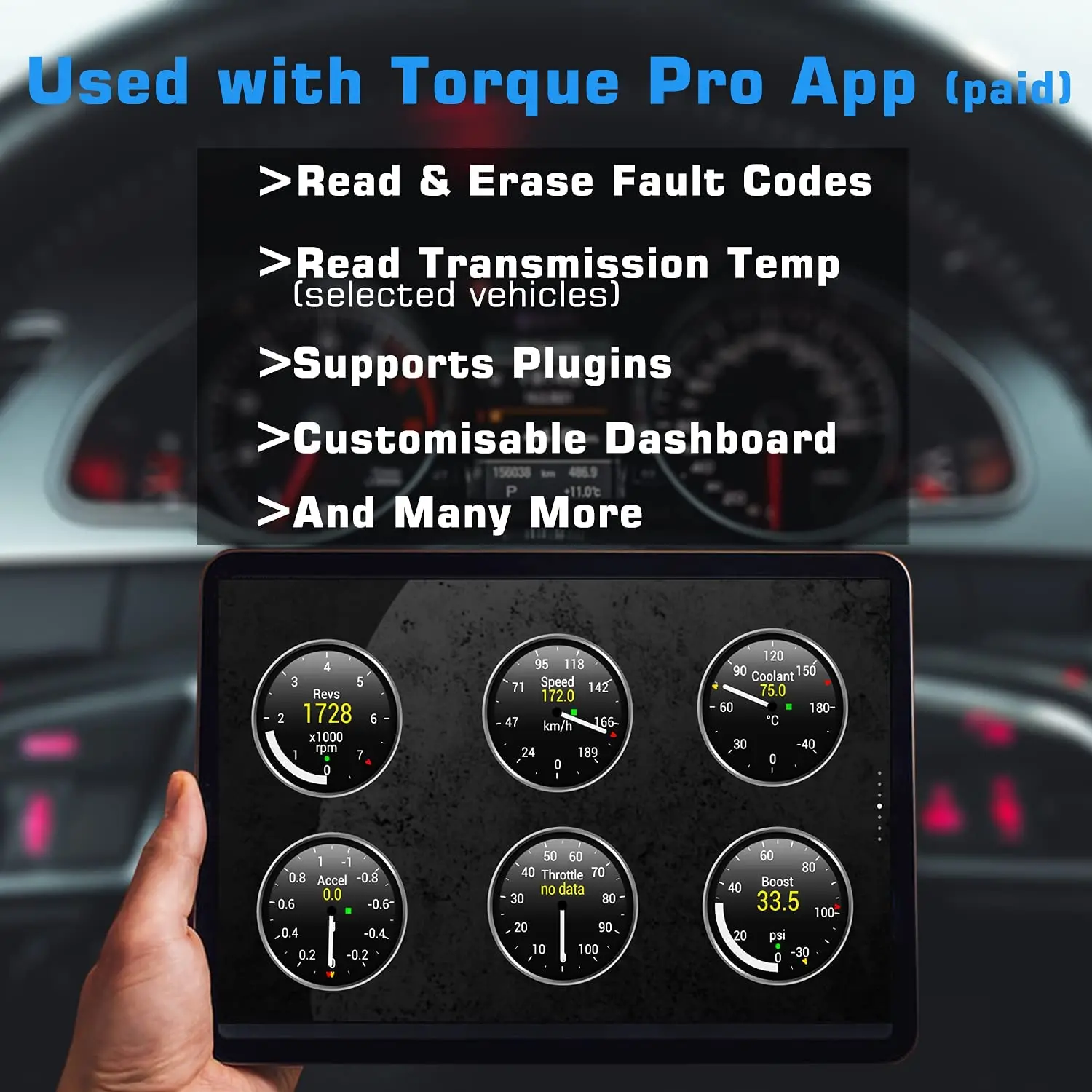 Veepeak Mini escáner Bluetooth OBD2 para Android, herramienta de escaneo de diagnóstico OBD II para coche, lector de código de luz del motor, compatible con par