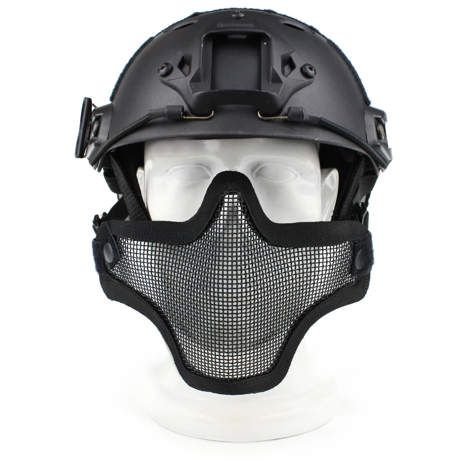 ใหม่การล่าสัตว์ยิงครึ่งหน้ากากโลหะตาข่าย Breathable ปรับ FAST HELMET