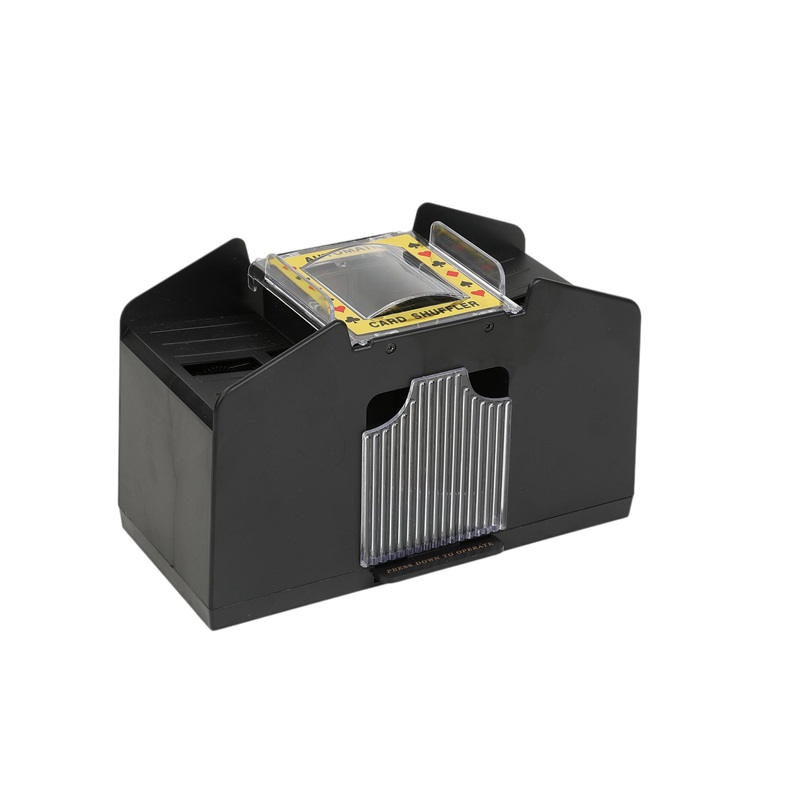 เครื่องสับไพ่ เครื่องสับไพ่อัตโนมัติสําหรับไพ่ 2-6 ชั้น เครื่องสับไพ่อัตโนมัติเต็มรูปแบบ ไม่ต้องใช้แบตเตอรี่