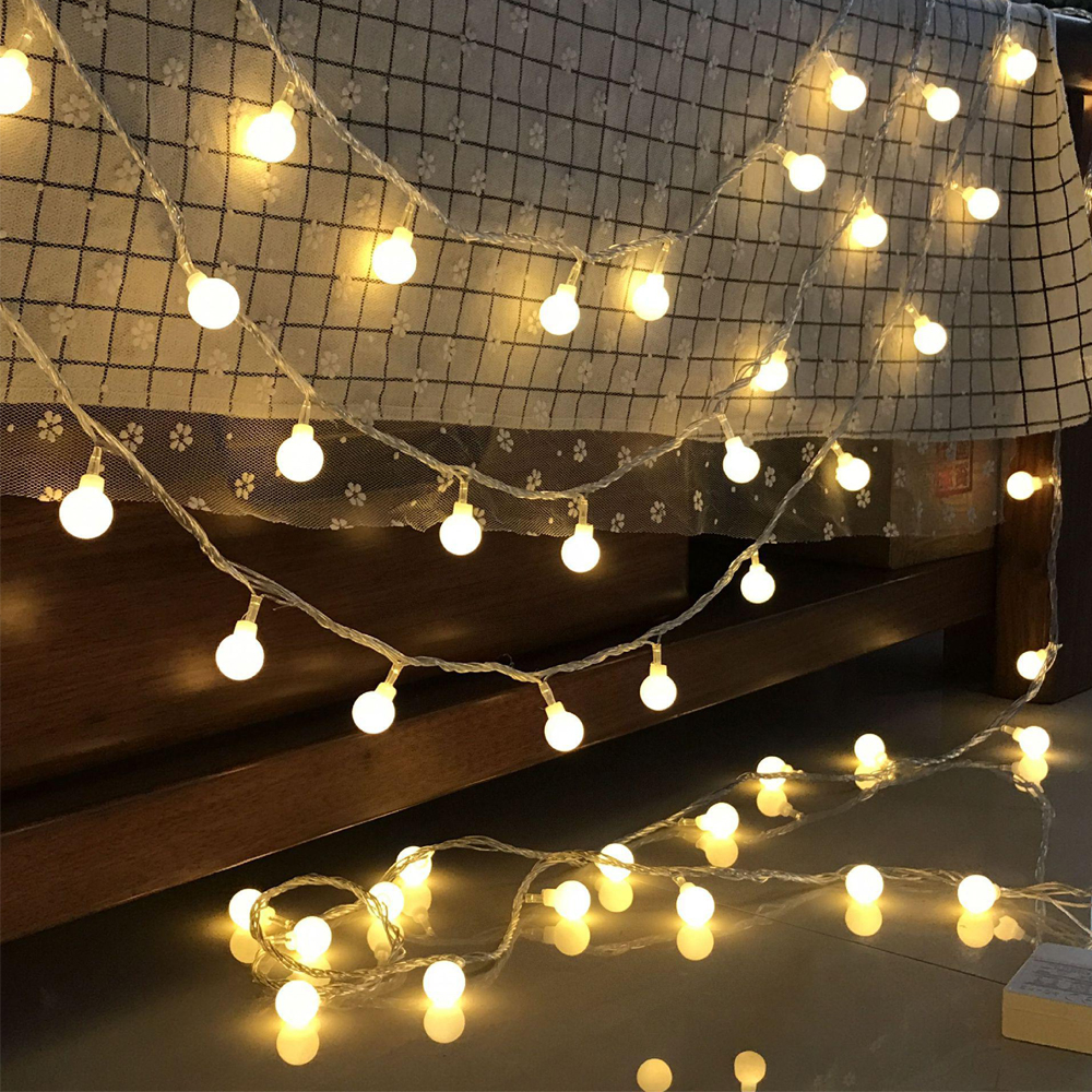Urlaub Licht Kette Ball LED String Beleuchtung 3M 6M USB Batterie Lampe Licht String Wasserdichte Outdoor Hochzeit Weihnachten led String
