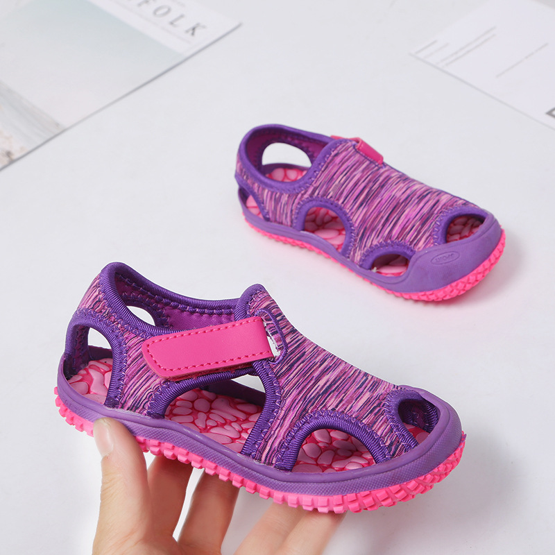 ฤดูร้อนเด็กทารกรองเท้าแตะเด็กรองเท้าแตะชายหาดด้านล่างนุ่ม Unisex หญิงลื่นรองเท้าเด็กทารกเด็กกลางแจ้ง Anti-collision รองเท้า
