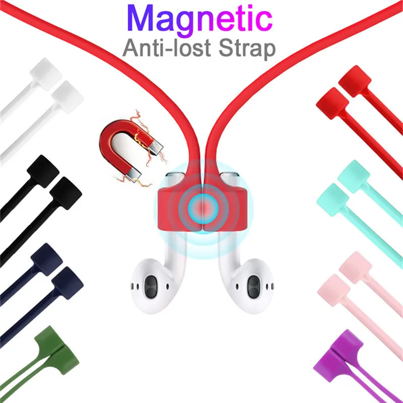 1 Máy Tính Cho AirPods Từ Silicone Chống Mất Dây Đeo Cổ Không Dây Tai Nghe Dây Dây Dây Tai Nghe Tai Nghe Chụp Tai Phụ Kiện