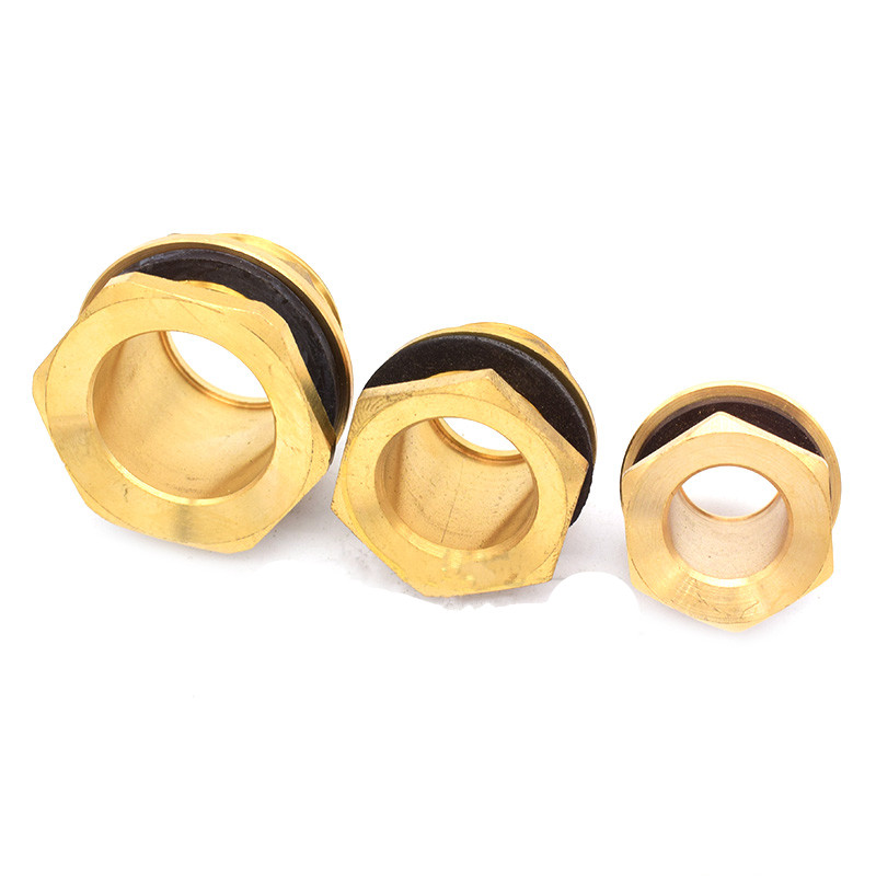 Messing-Wassertank-Anschluss, 1/2 Zoll, 3/4 Zoll, 1 Zoll BSP-Gewinde, Außenrohr, Sanitärarmaturen, Schott, Mutter, Jointer