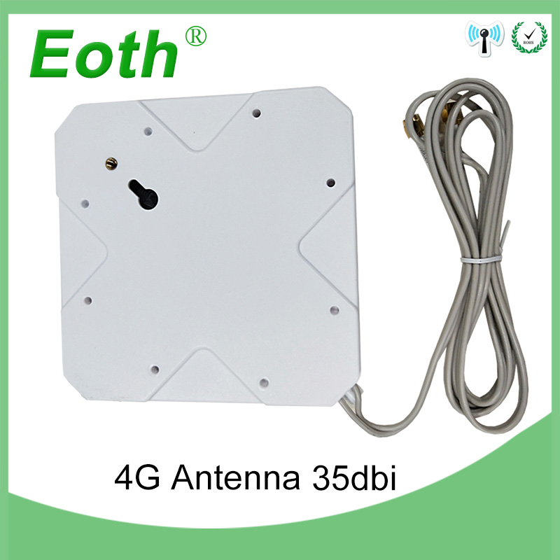 Eoth 1 stücke 3G 4G lte antenne 35dbi SMA Stecker Stecker antenne router SMA MÄNNLICH 2M zopf Verlängerung Kabel