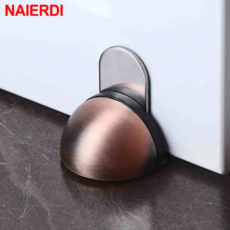NAIERDI Cửa Từ Dừng Gỗ Cao Su Từ Móng Không Chặn Cửa, Cho Nhà Bếp, NỘI THẤT PHÒNG NGỦ Phần Cứng