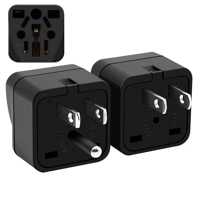 1 Uds. Universal alemán Rusia AU UK Kr UE a EE. UU. toma de corriente CA enchufe americano cargador de viaje Japón adaptador convertidor tipo B 10A