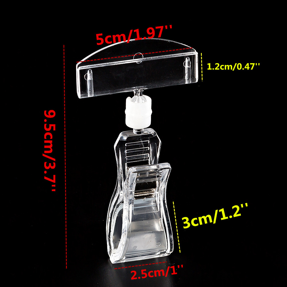 20pcs POP Display Spring Clips Holders Plastic Sign Paper Card Price Label Tag promozione Store