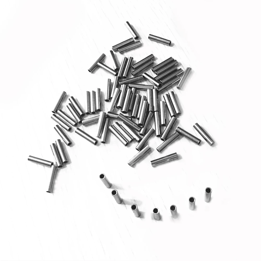 50-100 Cái/lốc Thép Không Gỉ Dây Câu Cá Nhôm Lọn Uốn Tay Ống Đồng Dây Ống Lọn Uốn Tay Câu Cá Chống Phụ Kiện