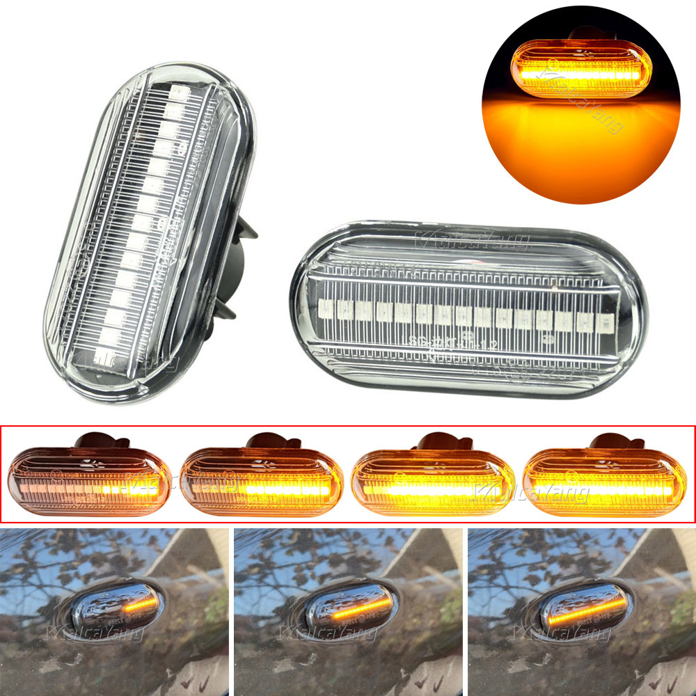 For Renault Clio 1 2 KANGOO MEGANE ESPACE TWINGO MASTER Led Dynamic Side Marker Turn Signal Light for Nissan Opel Smart FORTWO