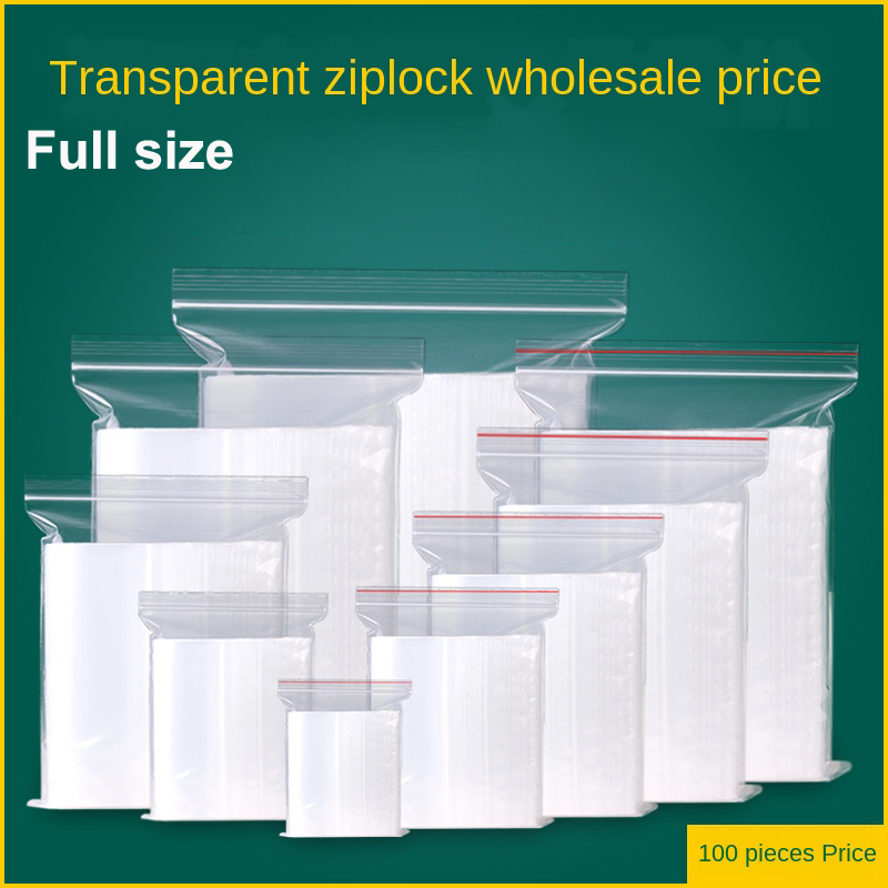Ziplock กระเป๋า20ผ้าไหมซิปล็อคถุงพลาสติกซีลถุงโปร่งใส PE ถุงสดอาหารกระเป๋า Reusable กระเป๋าซิป