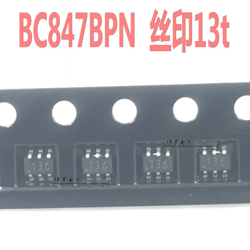 10pcs 100% 오리지널 새로운 트랜지스터 BC847BPN BC847 실크 스크린 13t SOT-363 real stock