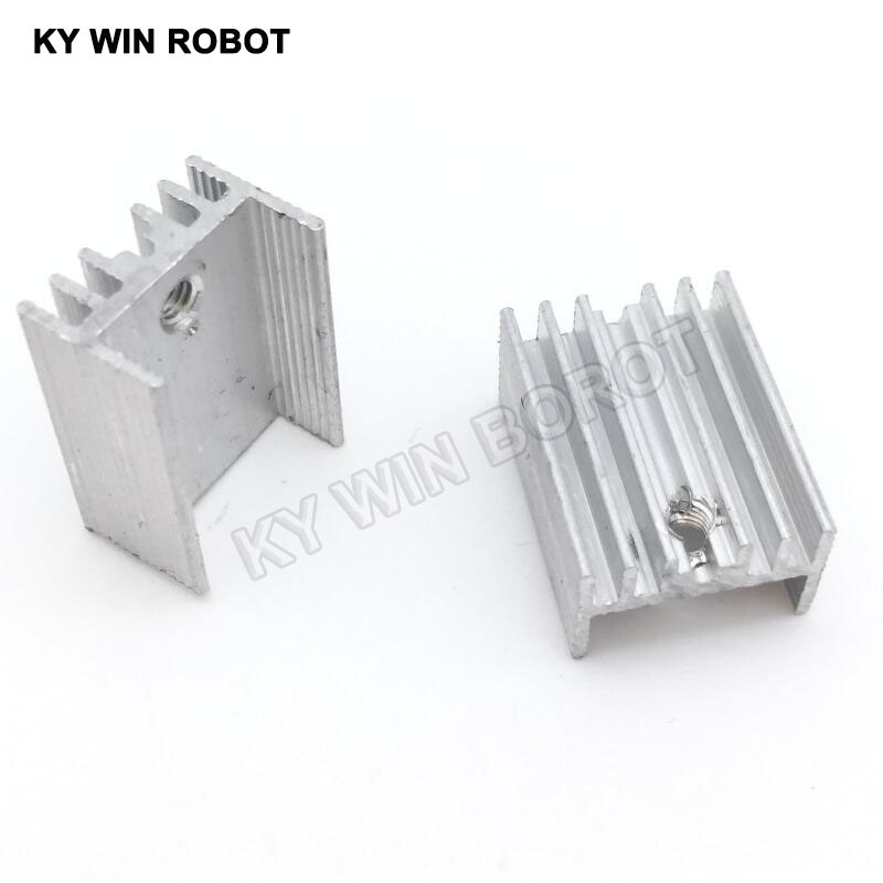 Dissipateur thermique en aluminium TO-220 à 220, 10 pièces, radiateur à Transistor TO220, refroidisseur de refroidissement 20x15x10MM