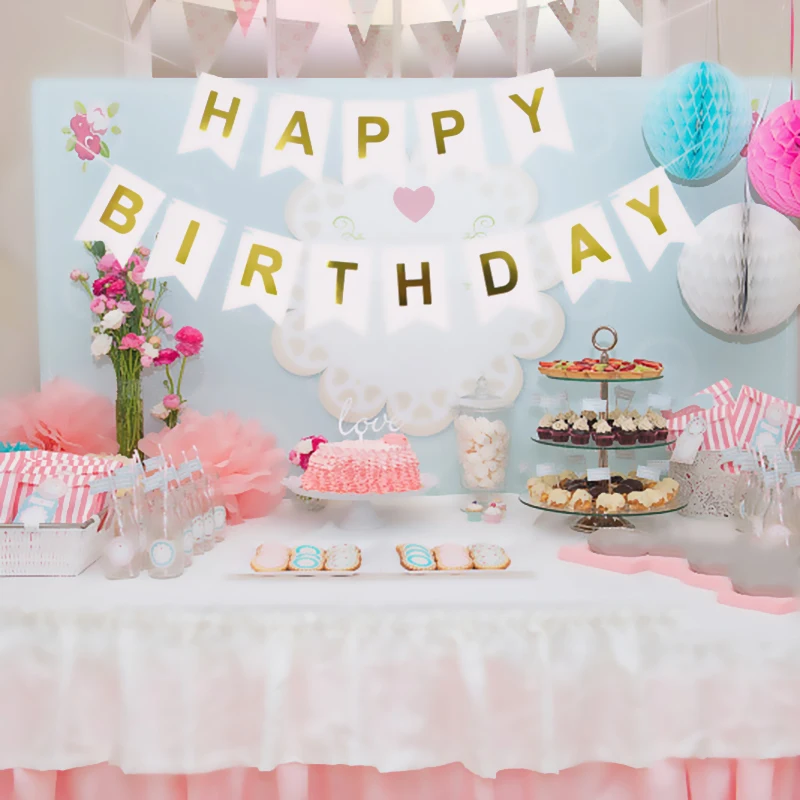 Mới Banner Happy Birthday Bunting Đảng Cờ Trang Trí Trẻ Em Trang Trí Trẻ Em Vật Trang Trí Cho Bé Nhiều Màu Bé Gái Bé Trai Parti Tiếp Liệu