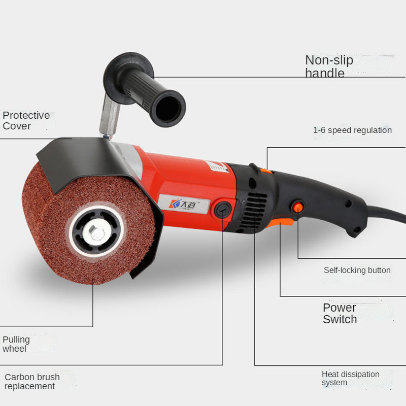 산업용 샌더 와이어 드로잉 머신, 버니싱 폴리싱 머신, 금속 목재 세라믹 타일 폴리싱, 3000rpm, 2200W