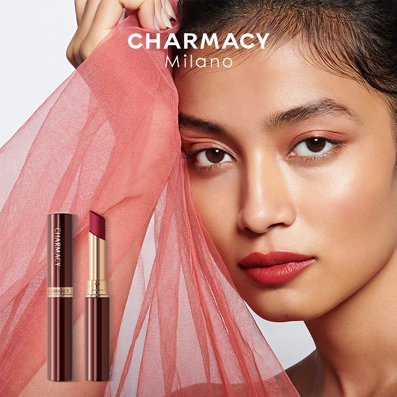 CHARMACY 16 colores lápiz labial de terciopelo resistente al agua fácil de usar lápiz labial de larga duración mate maquillaje de labios cosmético