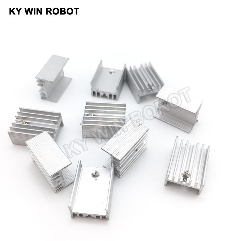 Dissipateur thermique en aluminium TO-220 à 220, 10 pièces, radiateur à Transistor TO220, refroidisseur de refroidissement 20x15x10MM