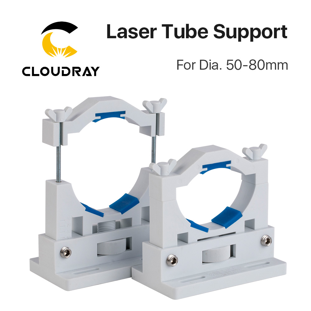 Soporte de tubo láser Co2, soporte de plástico Flexible de 50-80mm para máquina cortadora de grabado láser de 50-180W, modelo A