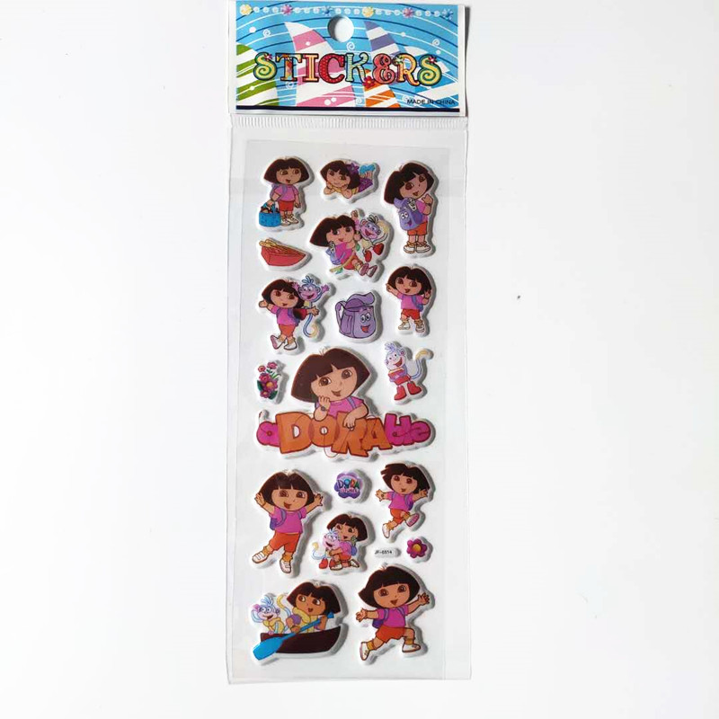 6 Tờ Nóng 3D Dora The Khám Phá Xe Ô Tô Hoạt Hình DIY Dán Cho Trẻ Em Đồ Chơi Giáo Dục Sinh Nhật Tặng Sổ Tay Thẻ Decors
