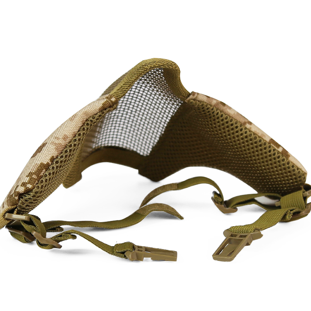 MASQUE tactique en maille d'acier, adaptée au casque rapide, chasse, tir, demi-masques militaires