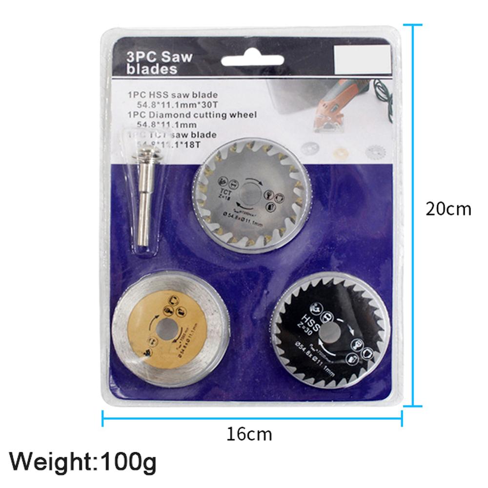 1/3 Ra Đường Kính 54.8 Mm Mini Tròn Lưỡi Cưa Kim Loại Nhựa Gốm Lưỡi Cắt Gỗ Gỗ Thấy lưỡi Dao