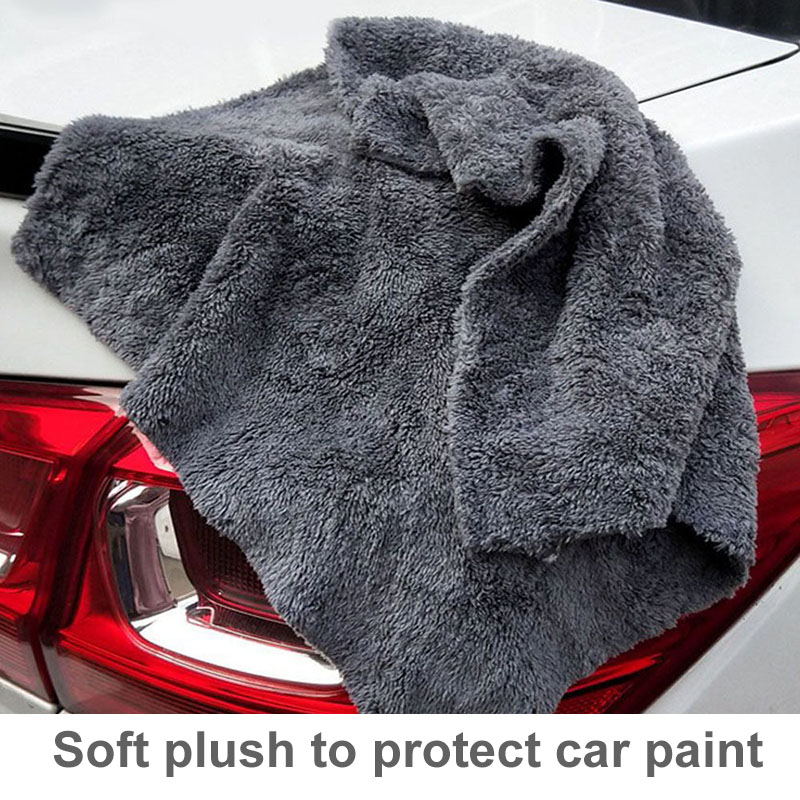 3/5/10 Chiếc Xe Khăn Microfiber Lau Khô Đánh Bóng Xe Vải Mềm Edgeless Xe Chi Tiết Lấy Ráy Tai khăn 40X40CM 350GSM