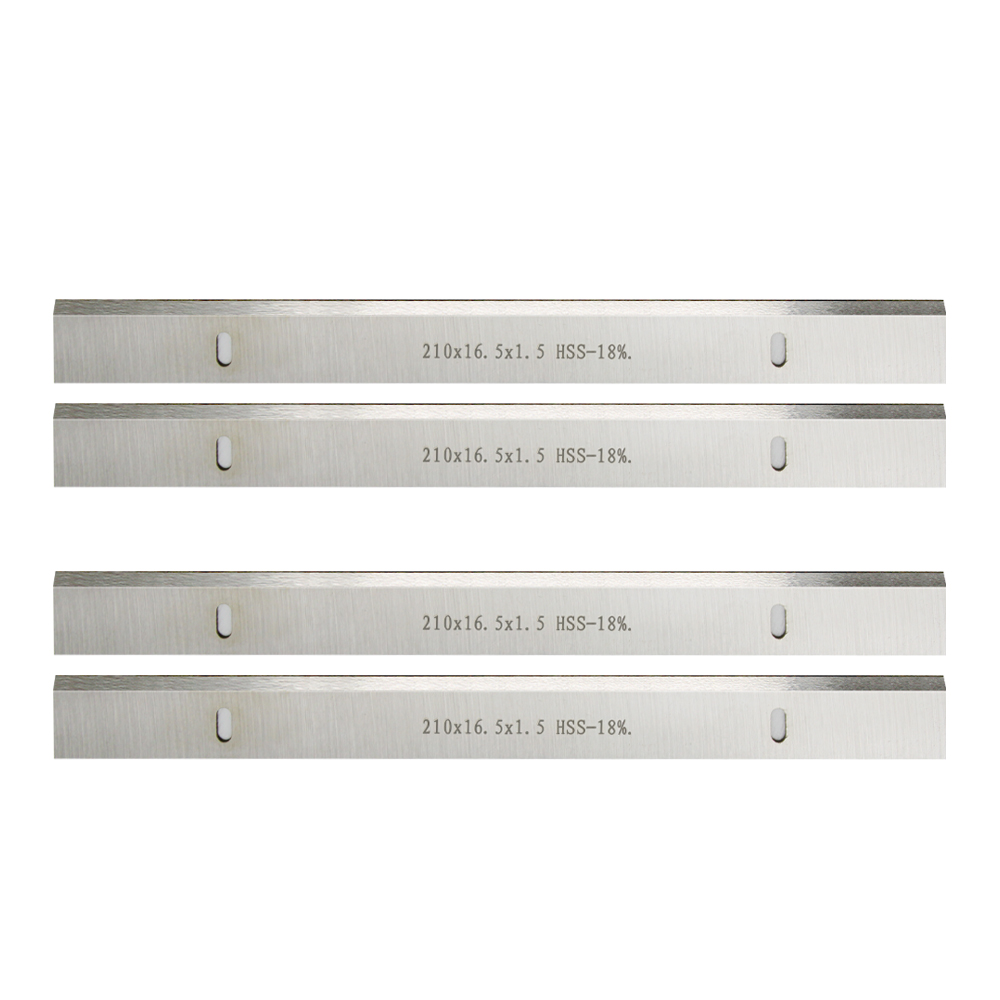 HSS Cuchillos cepilladores 210 x 16,5 x 1,5 mm, Juego de cuchillas de repuesto para Erbauer 052 BTE/Titan TTB579PLN/Mac Allister MPT1500/1 et Einhell TH-SP 204/TC-SP 204, 2 pares