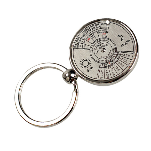 50 jahre Kalender Sonne Mond Carving Geschenk Metall Carving Schlüsselring Carving Geschenk Perpetual Kalender Keychain Ring