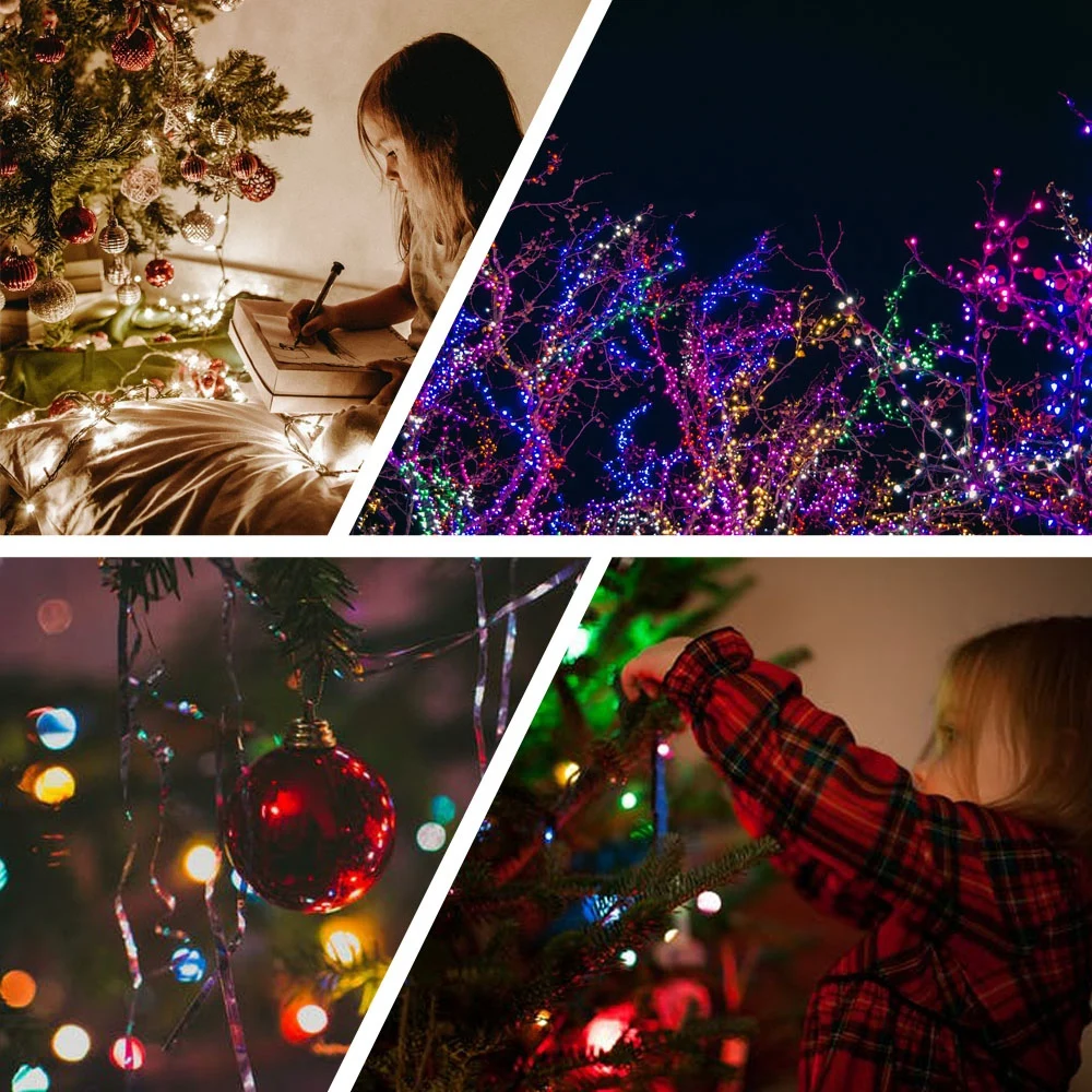 Luces navideñas, cadena de luces LED de Color de ensueño, WS2812B direccionable individualmente, módulo LED RGBIC, controlador de música USB DC5V