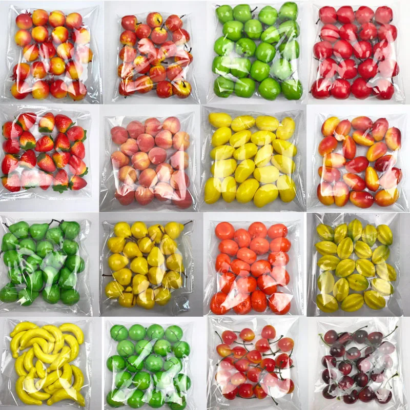 Mini burbujas de 20 piezas para niños, simulación de verduras, calabaza, ajo, juguetes de cocina, frutas, verduras, modelo, accesorios de iluminación