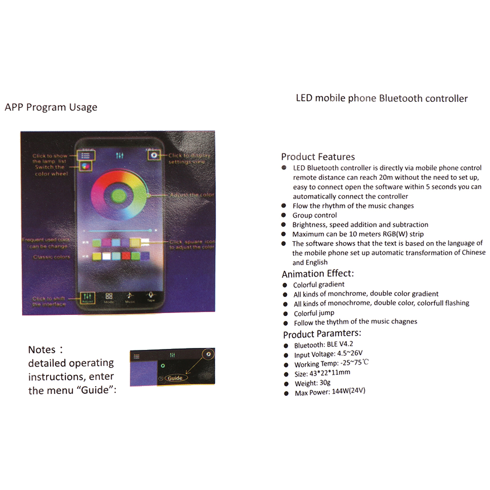 Mini led bluetooth rgb tira luz controlador de controle de telefone inteligente sem fio dc 5-24v 6a para rgb 3528 5050 tira acessórios diários