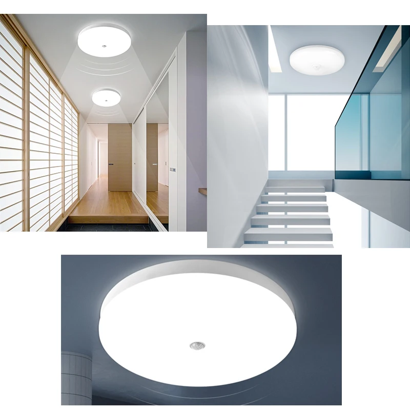 Đèn LED Có Cảm Biến Chuyển Động Trần PIR Đèn Ngủ Cảm Biến Ánh Sáng Đèn Treo Tường 110V 220V 18W 15/20/30/40W Cho Nhà Cầu Thang Hành Lang