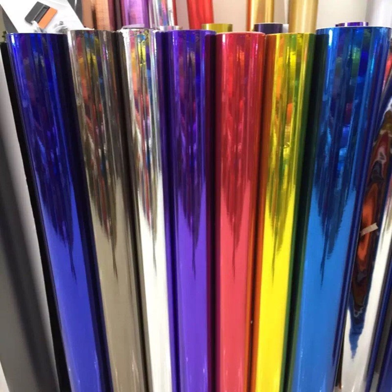 Glänzend Silber Spiegel Chrom Vinyl Film Wrap Car Wraps Folie Auto Aufkleber Blase frei