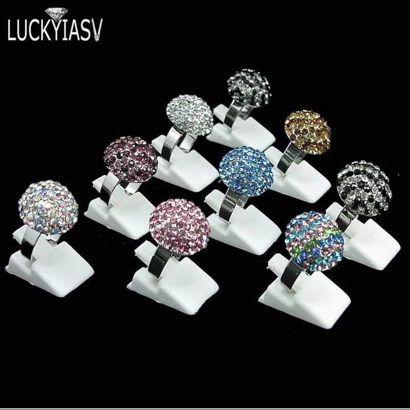 Sỉ 20 Cái/lốc Đen Trắng Trong Vòng Nhựa Kẹp Vòng Đỡ Acrylic Giá Đỡ Chiếc Nhẫn Trang Sức Màn Hình Hiển Thị Giá Rẻ Lô Hàng