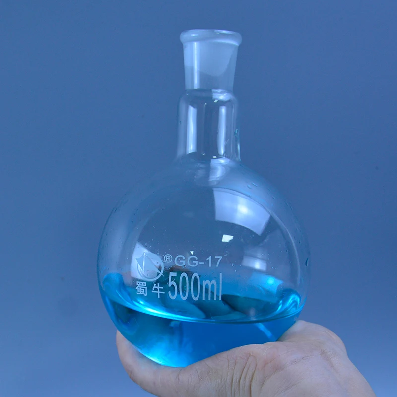 50/100/250/500/1000/2000Ml 24/29 Đĩa Đơn Cổ Tròn-Đáy Bình, đun Sôi Bình Tròn, Cổ Ngắn Tiêu Chuẩn Mặt Đất Miệng
