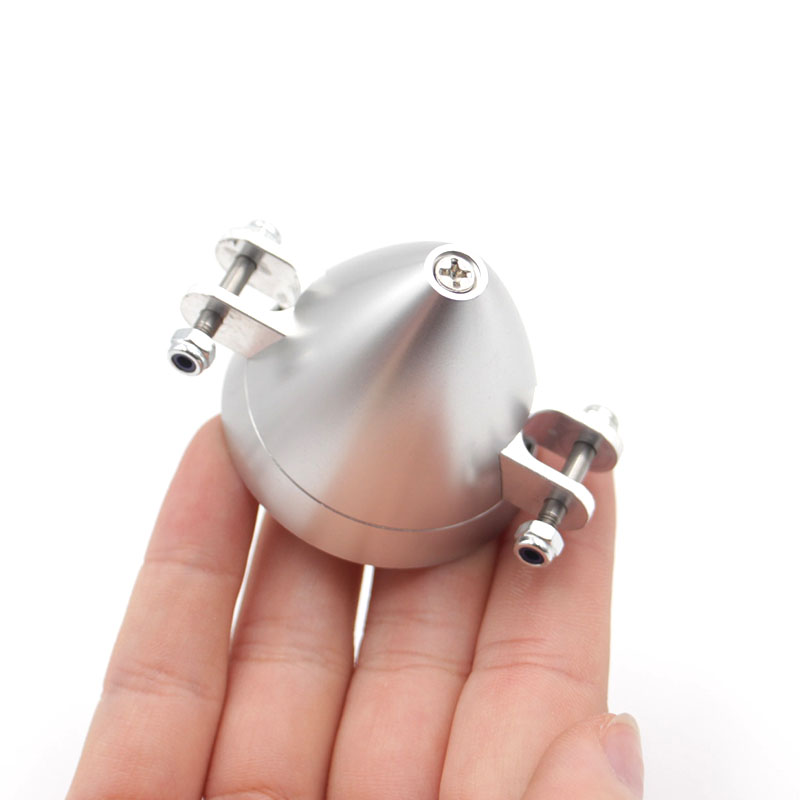 Cubierta giratoria de hélice plegable de aleación de aluminio plateado D28 D33 D38 D43 D48mm diámetro del eje 3,0/3,17/4,0/5,0mm para planeador RC DIY