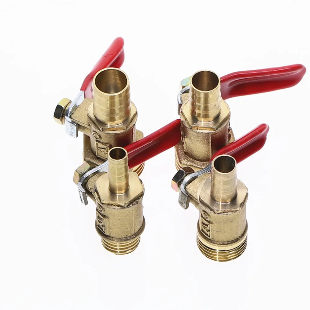 Van Cầu 4-12Mm Hose Barb 1/8 ''1/2'' 1/4 ''Nam Đầu Nối Khớp Ống Đồng lắp Ghép Nối Adapter
