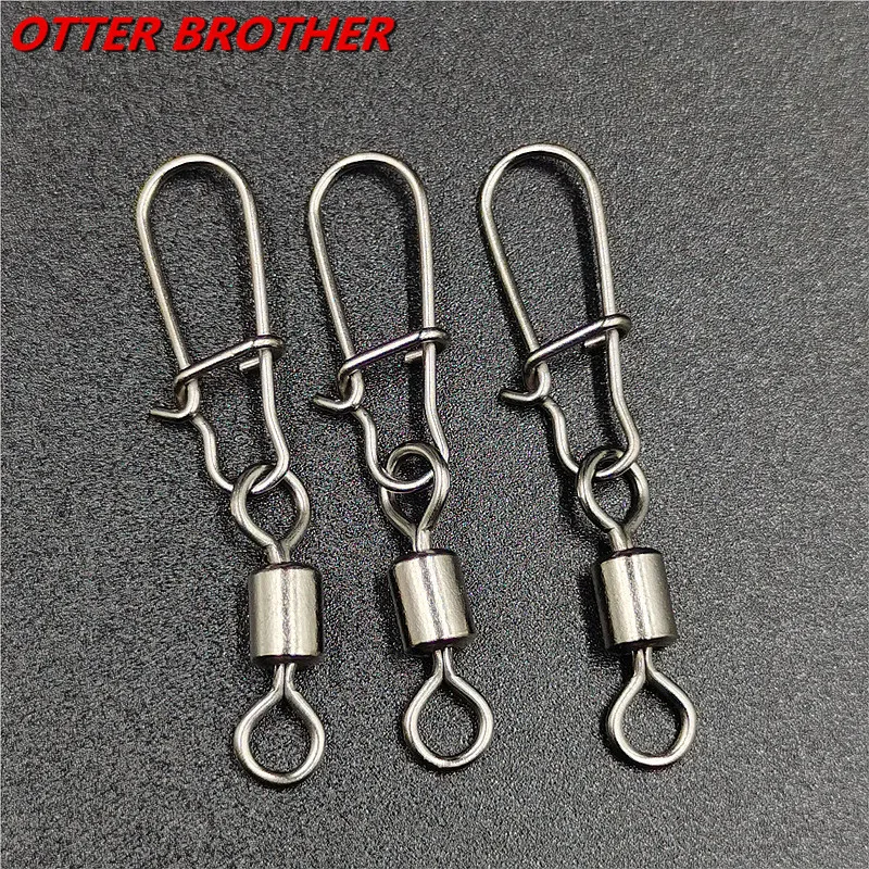 50 Cái/lốc 1 #-14 # Cá Chép Phụ Kiện Câu Cá Cổng Kết Nối Pin Mang Cán Xoay Thép Không Gỉ Ốp Fishhook Dụ xoay Giải Quyết