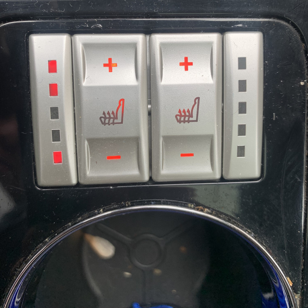 Nuevo interruptor de Control de botón de calefacción de asiento plateado y negro 6M2T 19K314 AC 6M2T19K314AC para Ford Mondeo MK4 S-MAX Galaxy MK 3
