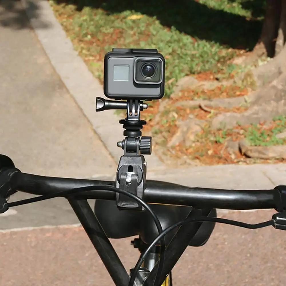 Bicycle Camera Mount Bike Motorcycle Handlebar Handle Bar Tripod Clip Adapter Action Camera Part For Gopro Hero 11 10 9 8 7