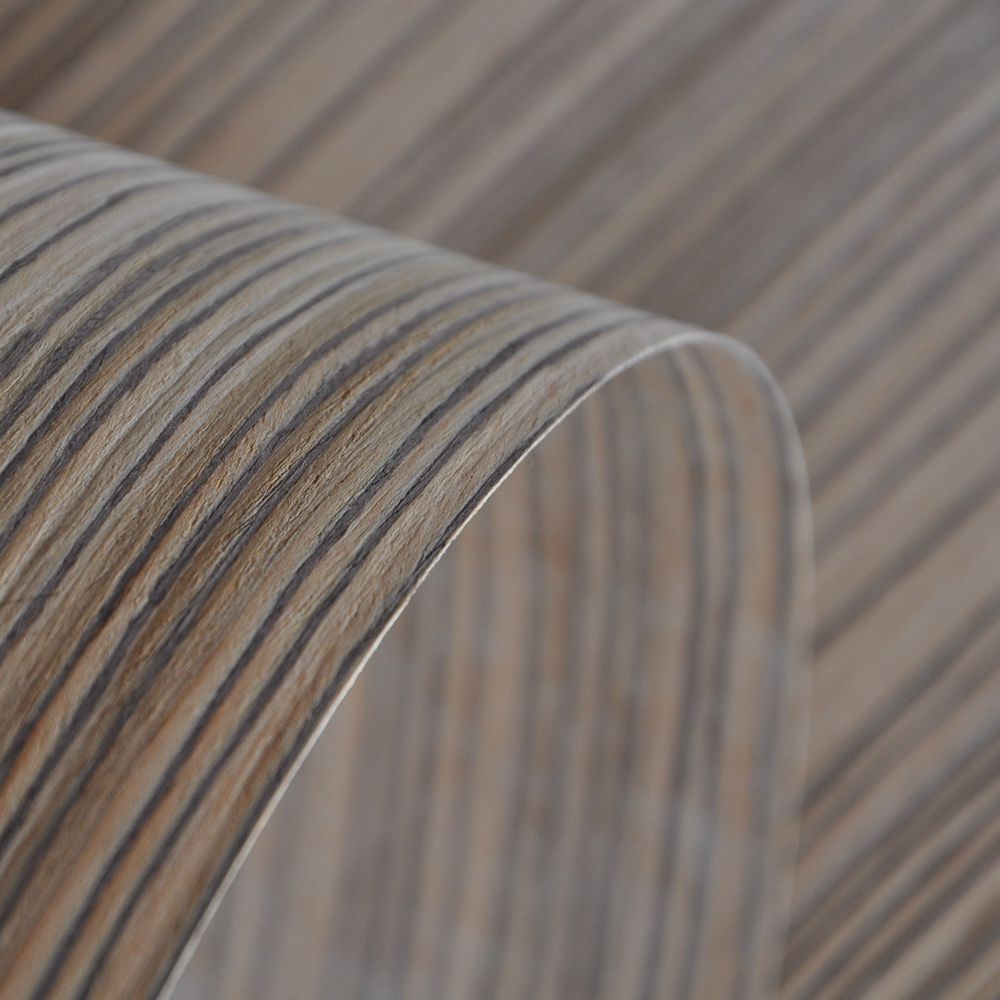 Zebrano-chapa de ingeniería con respaldo de vellón