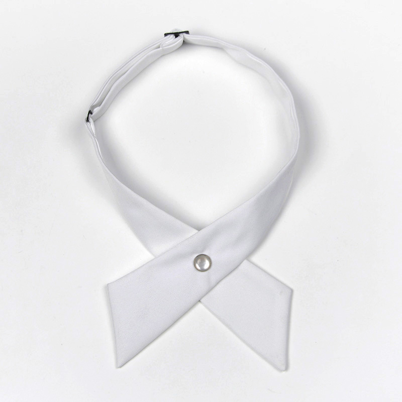 Mädchen Student Uniform Fliege Krawatten Solide Herren Damen Professionelle Fliege Damen Cross Day Krawatte Abschlussball Abschlussfeier Lässig