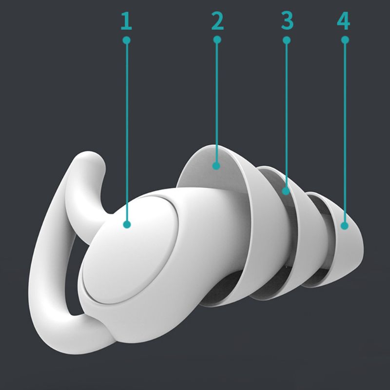 1 Đôi Tai Silicon Mềm Cắm Thon Giảm Tiếng Ồn Tai Nghe Nhét Tai Giấc Ngủ Ngon Cách Nhiệt Bảo Vệ Tai Nghe 2/3 Lớp