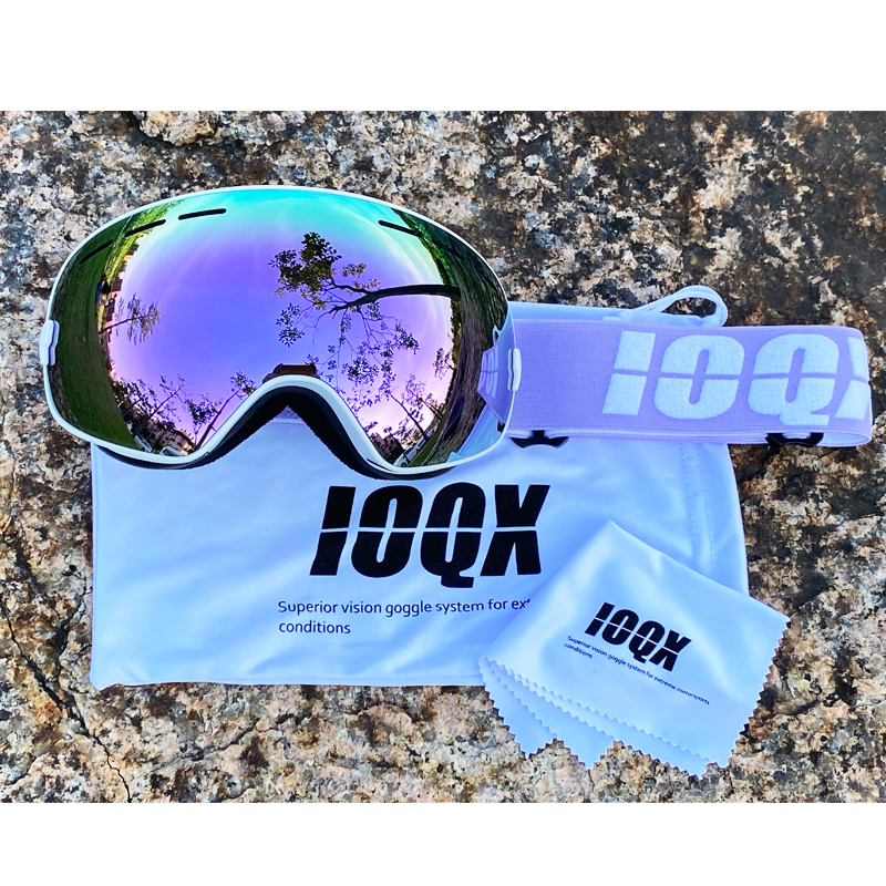 IOQX gafas de esquí para hombre, gafas antiniebla para Snowboard UV400, máscara de esquí de doble capa, gafas para mujer, gafas de sol de nieve para invierno al aire libre
