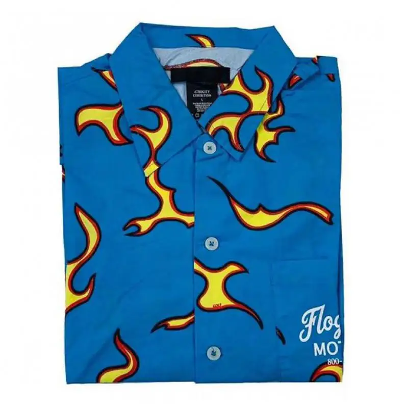 Uomo Golf Flame Le Fleur jk The Creator Camisas in cotone camicie Casual camicia tasca di alta qualità Top a maniche corte