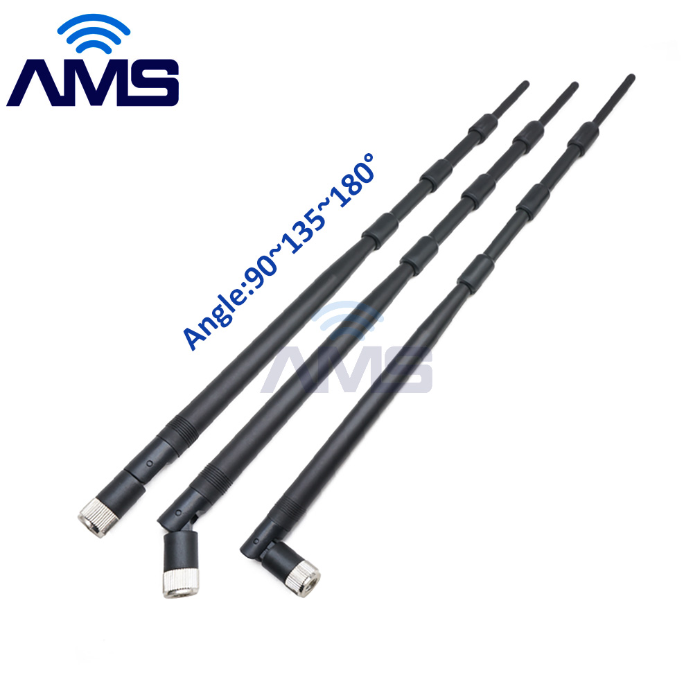 AMS Factory Wholesale External SMA male rubber duck wireless router aerial 2400-2500mhz 15 high dBi omni 2.4g wifi hf antenna