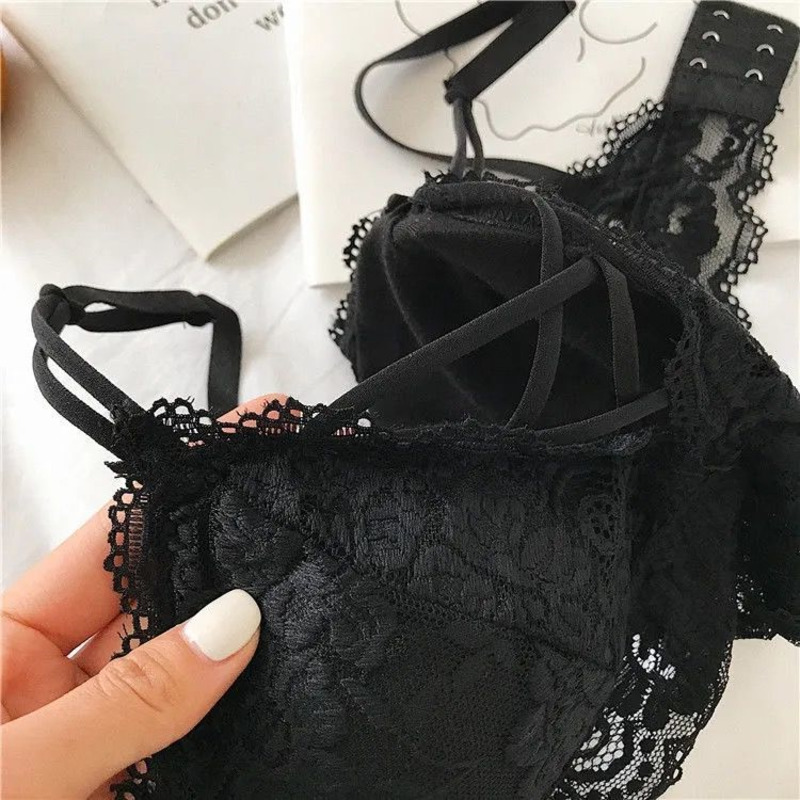 SP & Thành Phố Băng Thiết Kế Ren Trong Suốt Áo Bralette Sexy Khoét Hở Dây Free Bra Mùa Hè Mỏng Lưới Thoáng Khí Đẩy lên Áo Lót