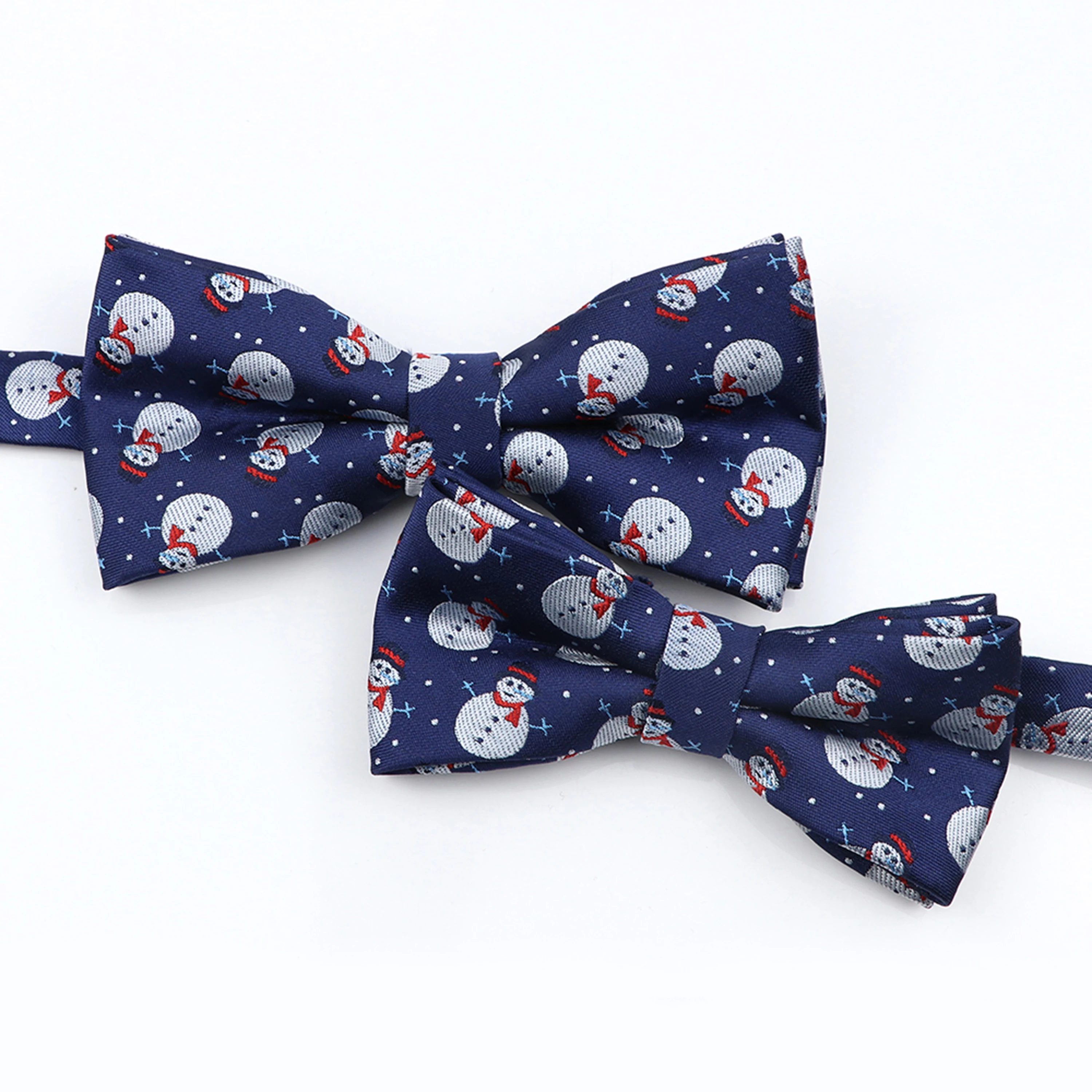 Nam Giáng Sinh Thắt Nơ Cao Cấp DẠ Nỉ Dệt Đỏ Xanh Dương Cha Mẹ-Con Bowtie Bộ Lễ Hội Chủ Đề Ông Già Noel Cravat phụ Kiện