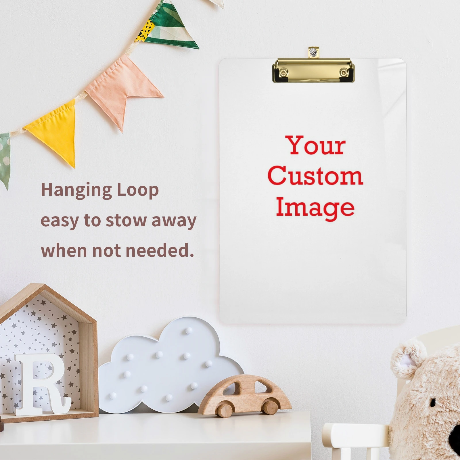 New Custom Pattern Series Writing Board Clip Kids Stationery A4 Paper Acrylic Pad Splint Transparent Clipboard School Supplies